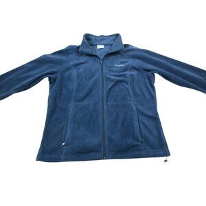 Columbia Sportswear Fleece Jacket Mens XL Navy Long Sleeve Outdoor Hiking Zip-Up